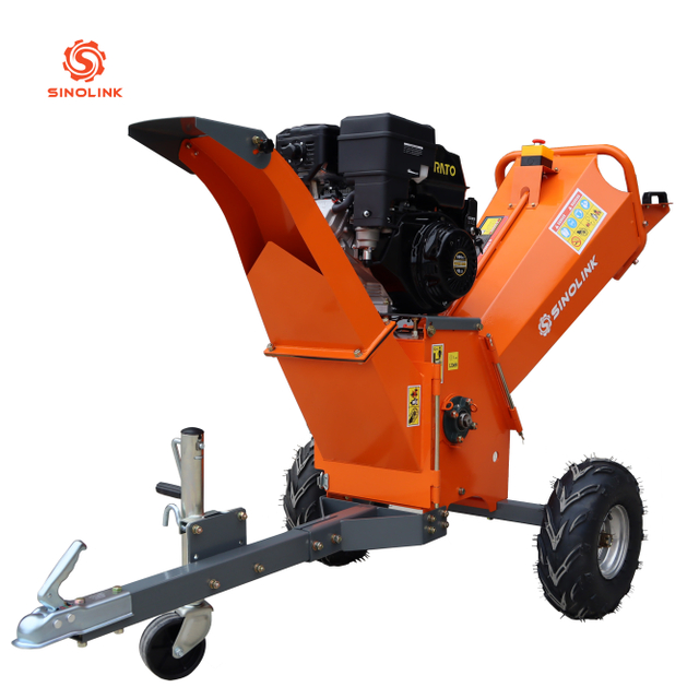 CE certificated ATV 15HP Gasoline 120mm wood chipper Shredder for garden tree shredders machine china wood chipper 