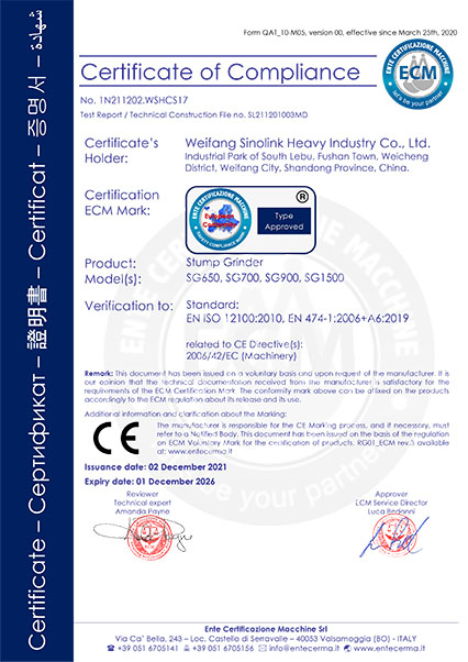 Tree stump machine CE