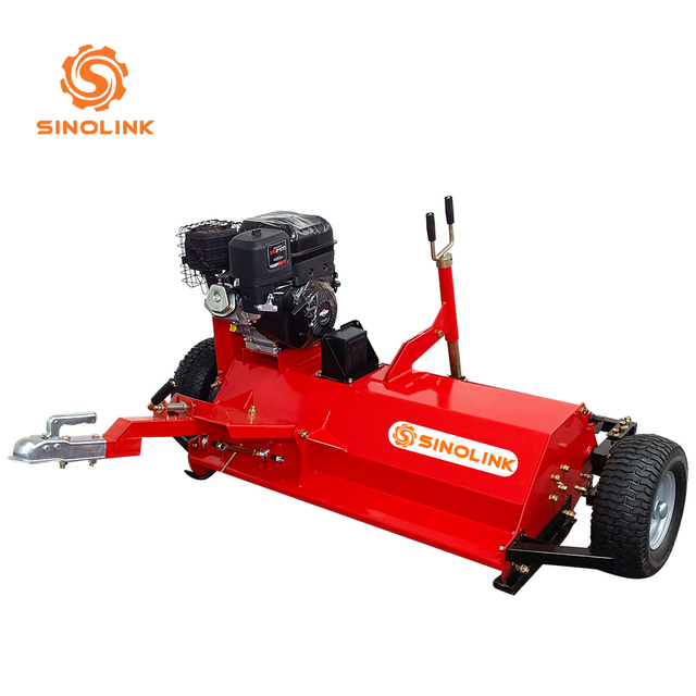 Gasoline powered Quda Flail mower in China hot sale heady-duty hammer blades ATV Flail mower for garden use ATV Flail Mower