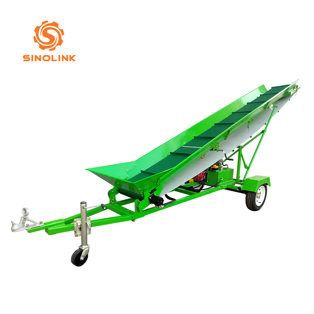 Hydraulic flow valve control belt transport speed log conveyor With CE certification